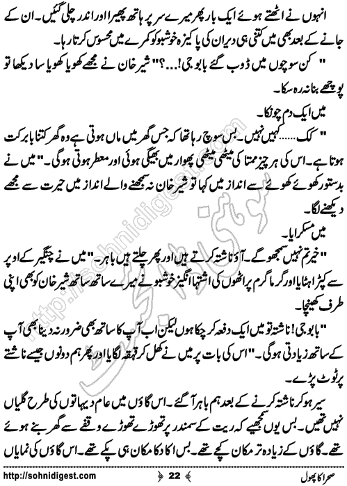 sehra ka phool romantic Urdu novel by bilal aslam, Page No. 22