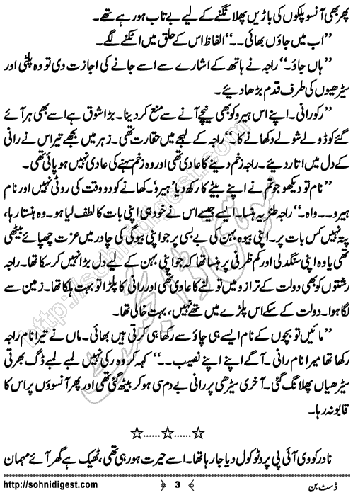 Dustbin is a short Urdu story written by Fozia Ahsan Rana about the importance of living a healthy life, Page No. 3