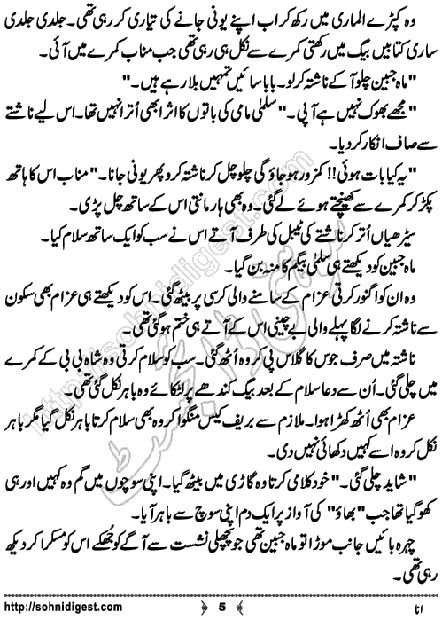 Ana Romantic Urdu Novel by Jiya Abbasi, Page No. 5