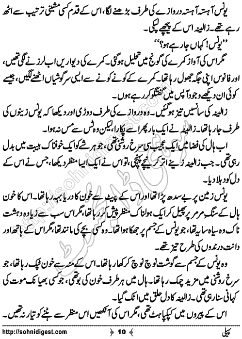 Paheli Urdu novelette by mustafa ahmed, Page No. 10