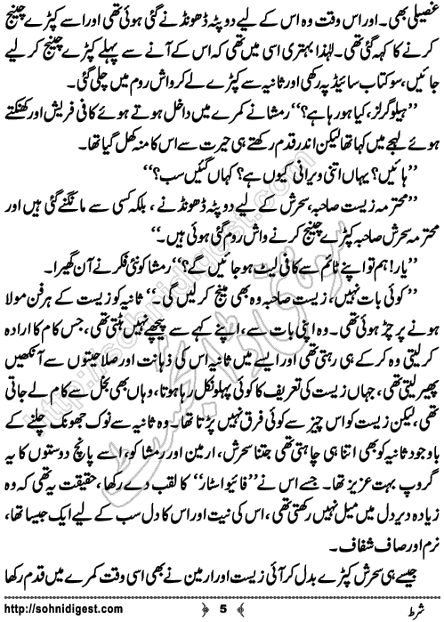 Shart Romantic Urdu Novel by Nabila Aziz, Page No. 5