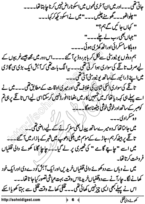 khoey wali qulfi short Urdu story by salman bashir, Page No. 6