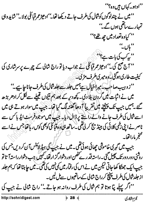 Mujrim Shikari Action Adventure Novel by Aatir Shaheen,Page No.28