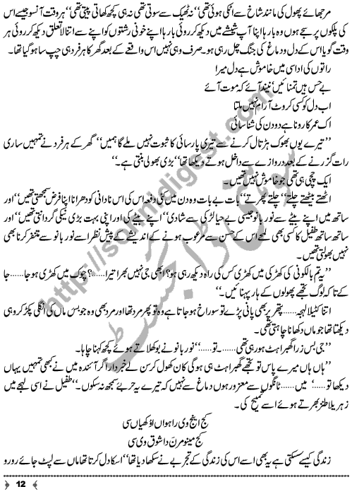 Band Darwazay (Closed Doors) A Short Story by Aliya Tauseef Page No. 12