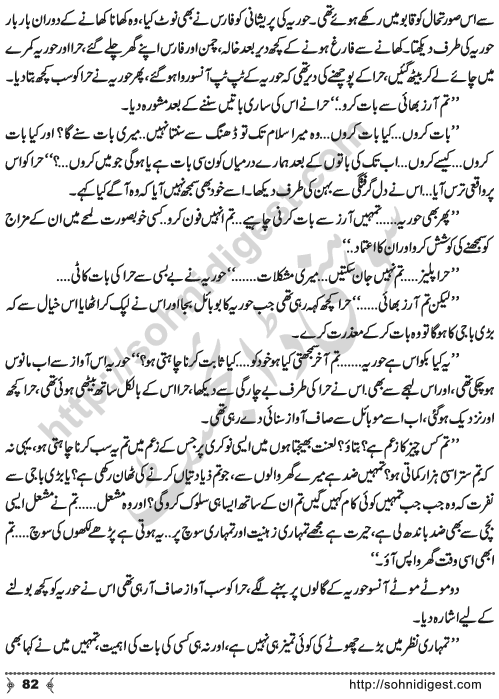 Urdu Novel Idrak (Realization) by Aliya Tauseef Page No. 82