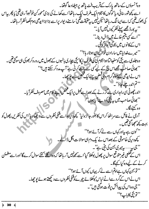 Urdu Novel Piyas (Thirst) by Aliya Tauseef Page No. 30