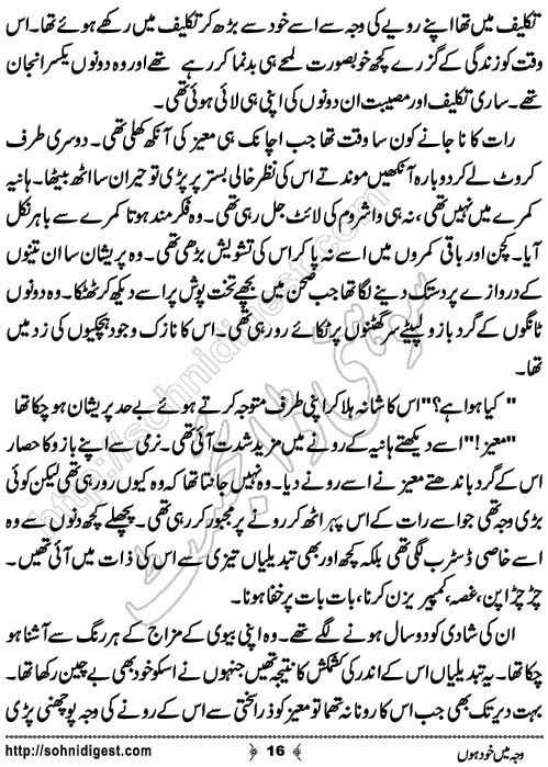 Waja Mein Khud Hon Urdu Short Story by Almees Abdul Jabbar,Page No.16