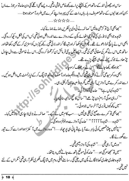 Musafatain Or Manzilain an Urdu Novelette by Amna Ahmad Short Story Writer & Novelist Page No.  10