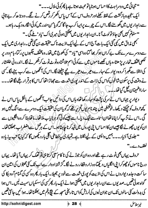 Neer Salasal Urdu Novel , Page No. 28