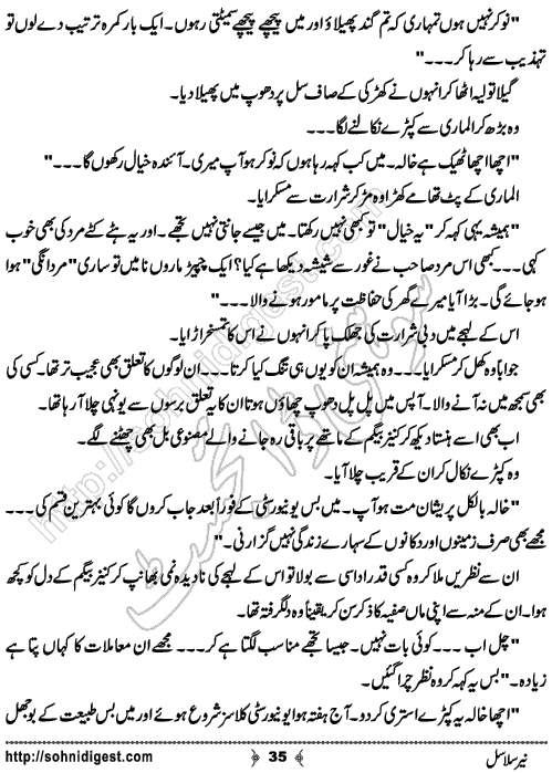 Neer Salasal Urdu Novel , Page No. 35
