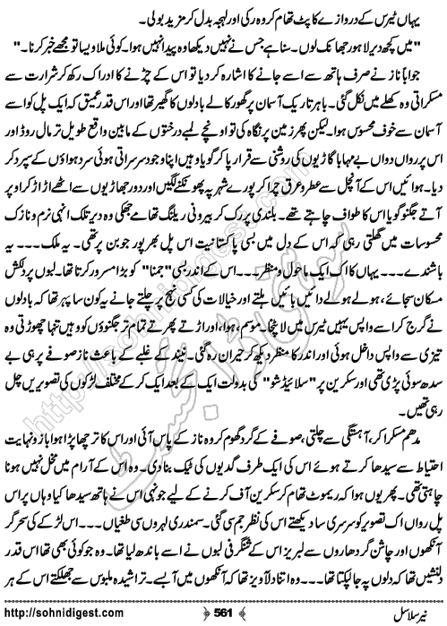 Neer Salasal Urdu Novel , Page No. 561