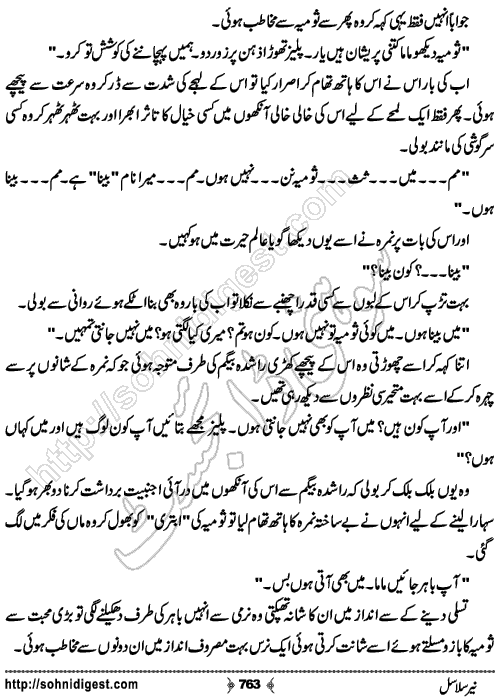 Neer Salasal Urdu Novel , Page No. 763