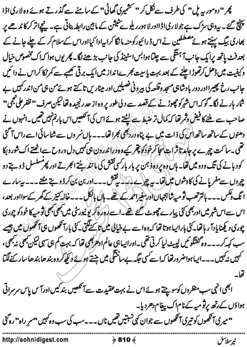 Neer Salasal Urdu Novel , Page No. 810