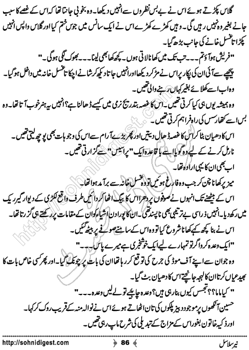 Neer Salasal Urdu Novel , Page No. 86