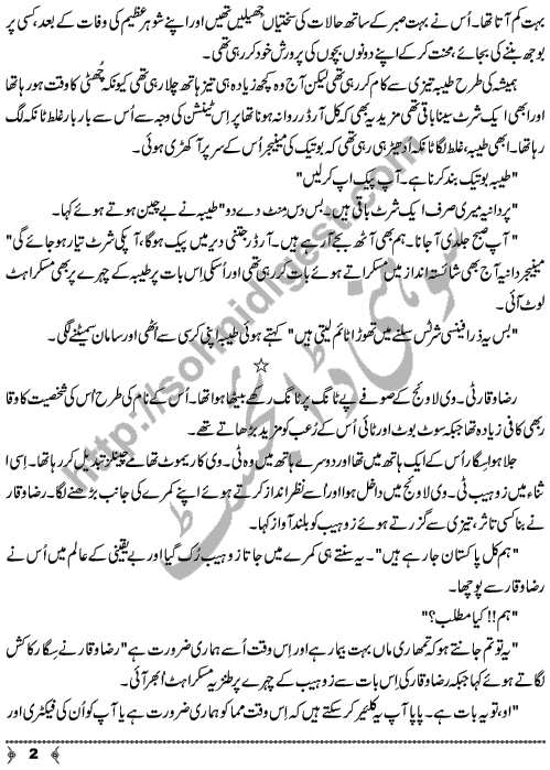 Bhatki Rahon Se Wapsi Social Romantic Urdu Novel by Ayesha Ali Page No. 2