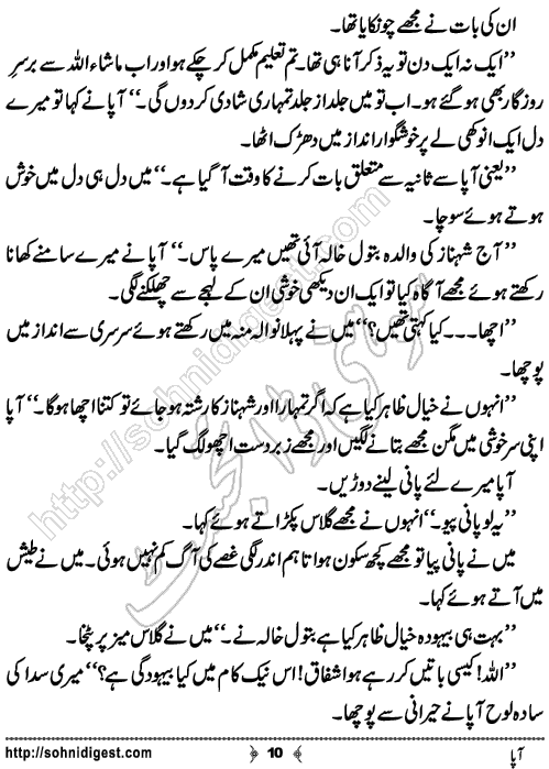 Aapa Short Urdu Story by Bilal Aslam,Page No.10