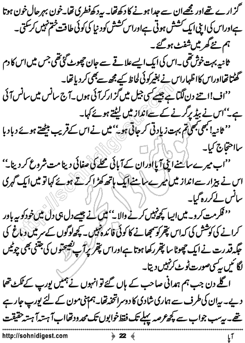 Aapa Short Urdu Story by Bilal Aslam,Page No.22