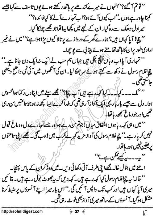 Aapa Short Urdu Story by Bilal Aslam,Page No.27