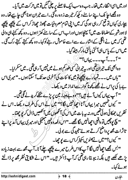 Banjaran Urdu Novelette by Bilal Aslam,Page No.18