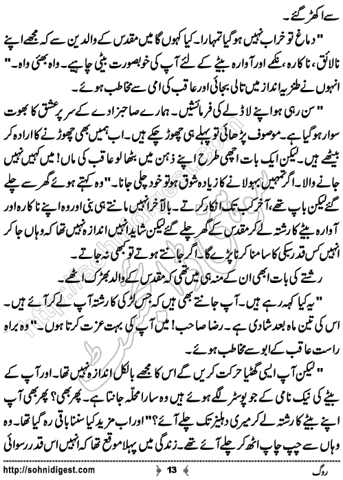 Rog Urdu Short Story by Bilal Aslam,Page No.13