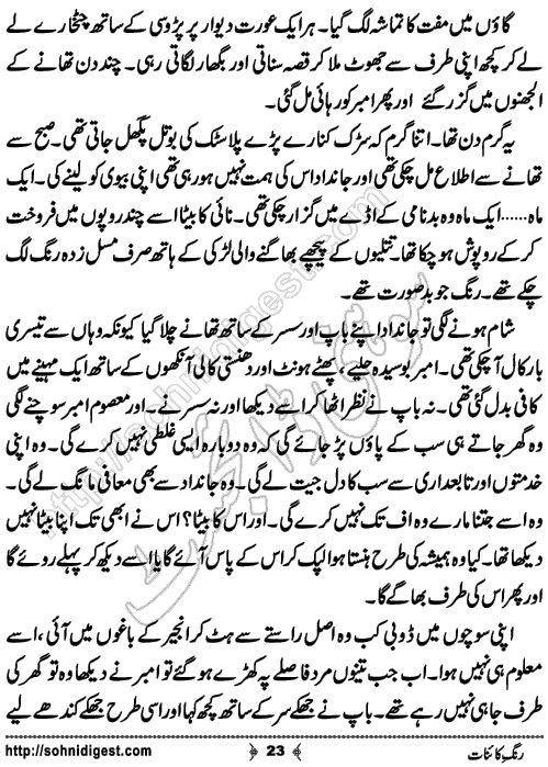 Rang e Kainat Short Urdu Story by Bint e Sadiq, Page No. 23