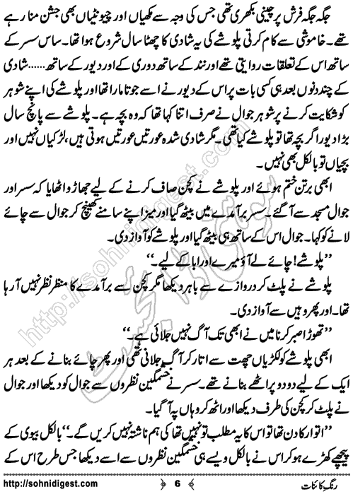 Rang e Kainat Short Urdu Story by Bint e Sadiq, Page No. 6