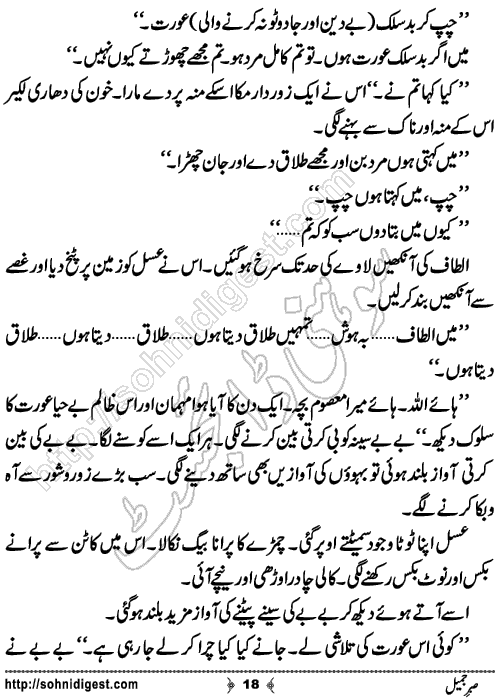 Sabar e Jameel Urdu Novelette by Bint e Sadiq,Page No.18