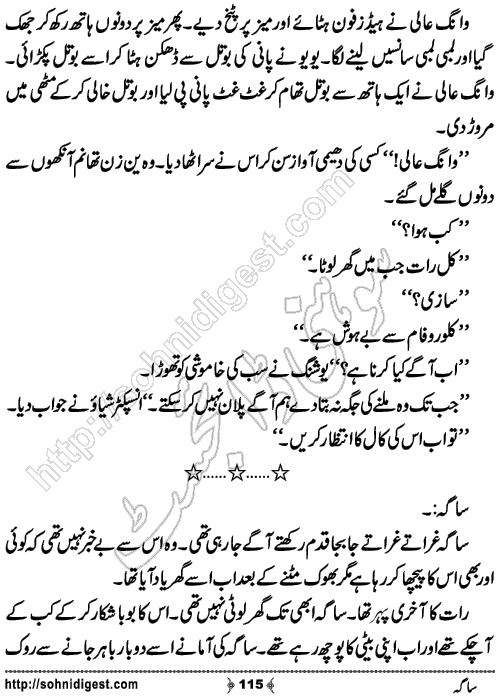 Saga Action Adventure Novel by Bint e Sadiq, Page No.115