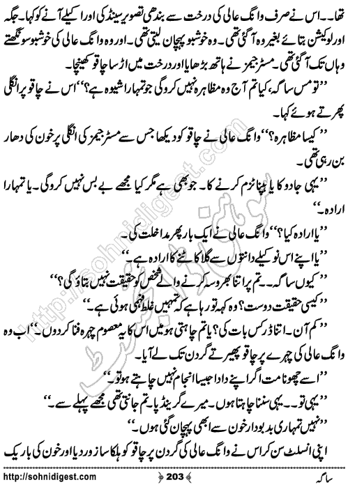 Saga Action Adventure Novel by Bint e Sadiq, Page No.203