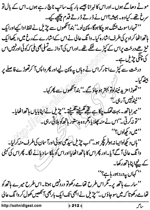 Saga Action Adventure Novel by Bint e Sadiq, Page No.212