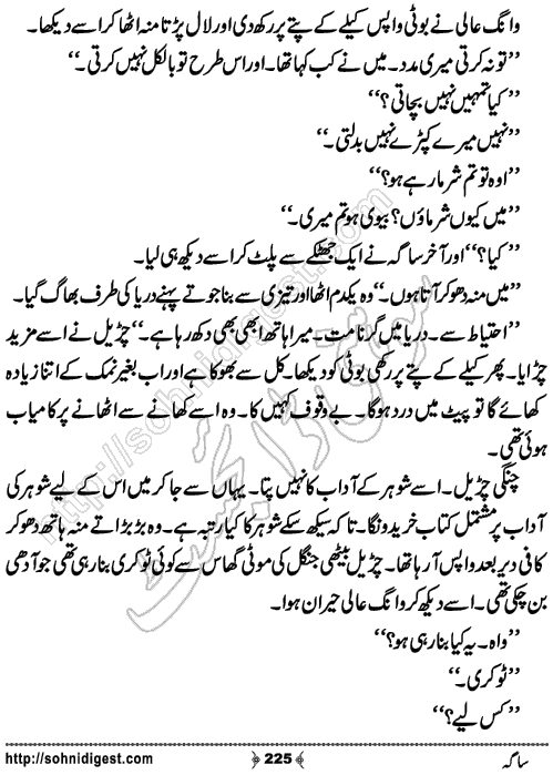 Saga Action Adventure Novel by Bint e Sadiq, Page No.225