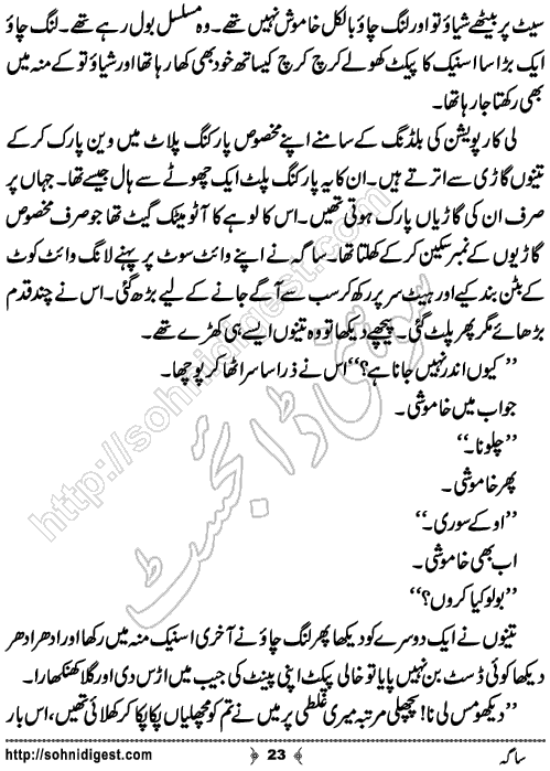 Saga Action Adventure Novel by Bint e Sadiq, Page No.23