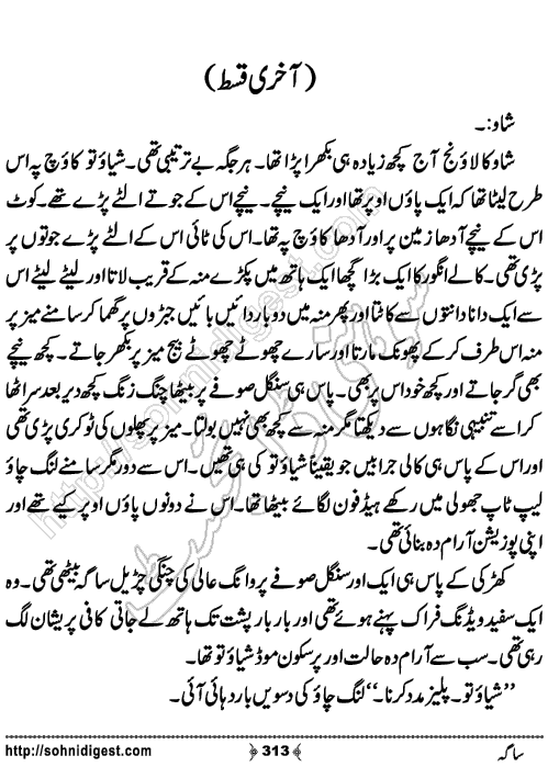 Saga Action Adventure Novel by Bint e Sadiq, Page No.313