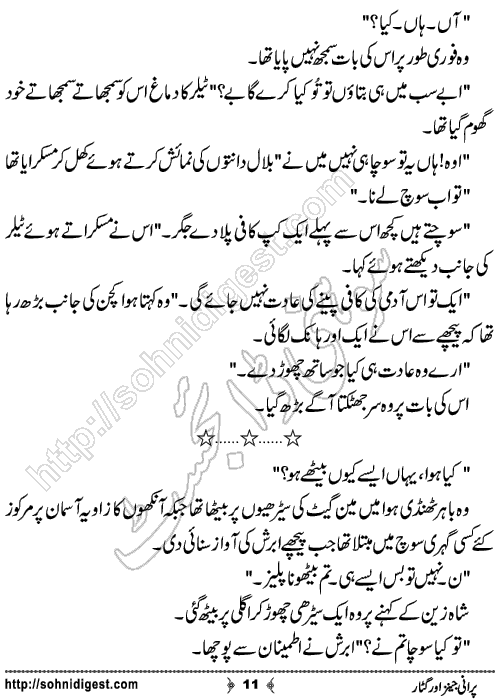 Purani Jeans Aur Guitar Urdu Novelette by Bushra Zahid,Page No.11