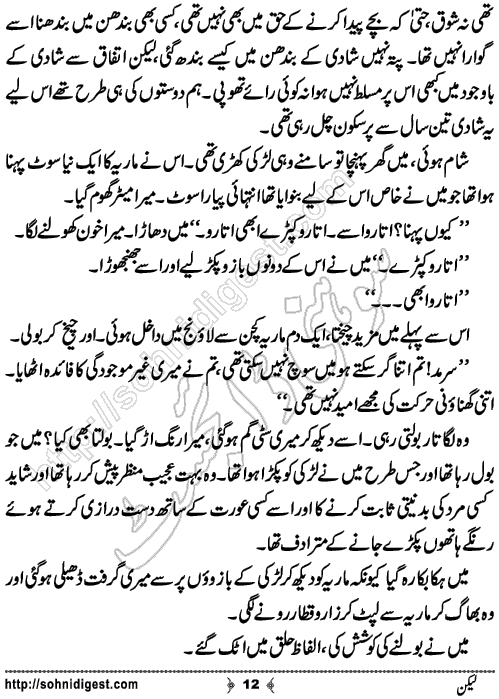 Lekin Short Urdu Story by Eram Rahman,Page No.12