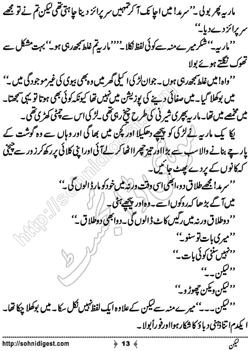 Lekin Short Urdu Story by Eram Rahman,Page No.13