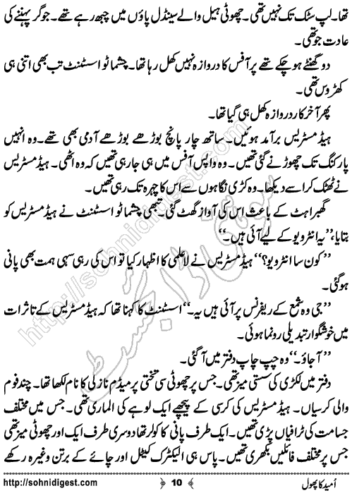 Umeed Ka Phool Romantic Urdu Novel by Fatima Rehman,Page No.10