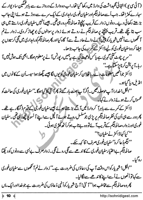 Jisay Jurm e Ishq Pe Naz Tha is a Social Romantic Novel written by Ghulam Miran Bhutta Page No. 10