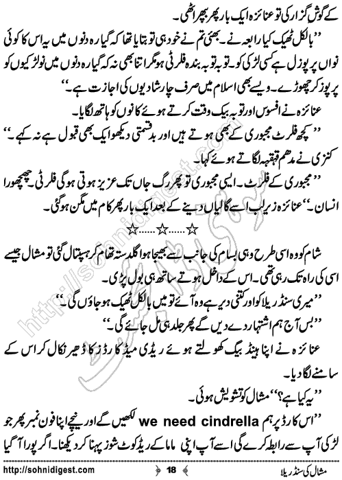 Mishaal Ki Cinderella Urdu Short Story by Khansa Qamar,Page No.18