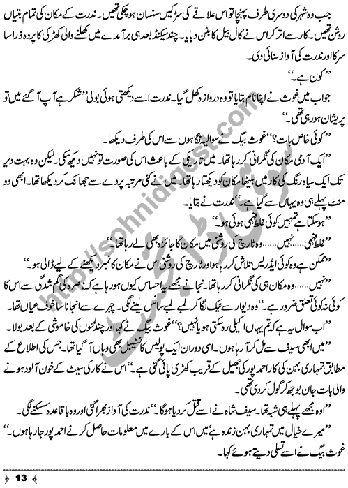 Hosla (Courage) a Crime & Punishment Urdu Long Story by MA Rahat Page No. 13