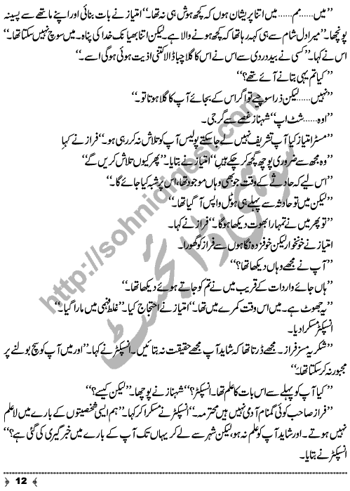 Raaz e Hasti a Crime & Punishment Murder Mystery Urdu Novel by MA Rahat Page No. 12