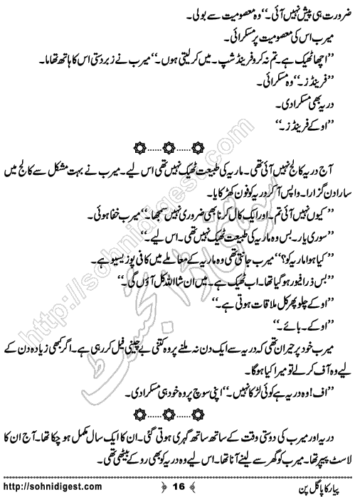 Piyar Ka Pagalpan Urdu Romantic Novel by Mehwish Chaudhary , Page No. 16