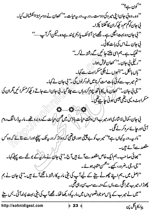 Piyar Ka Pagalpan Urdu Romantic Novel by Mehwish Chaudhary , Page No. 23