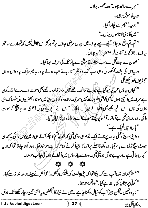 Piyar Ka Pagalpan Urdu Romantic Novel by Mehwish Chaudhary , Page No. 27