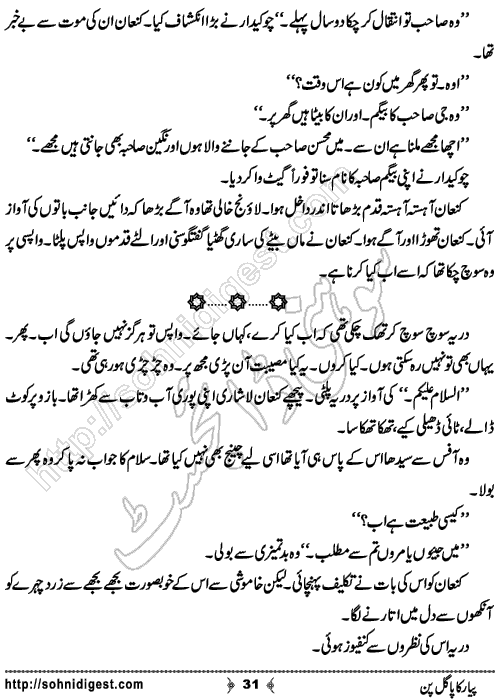 Piyar Ka Pagalpan Urdu Romantic Novel by Mehwish Chaudhary , Page No. 31