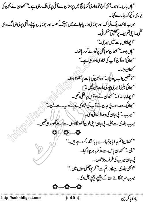 Piyar Ka Pagalpan Urdu Romantic Novel by Mehwish Chaudhary , Page No. 49