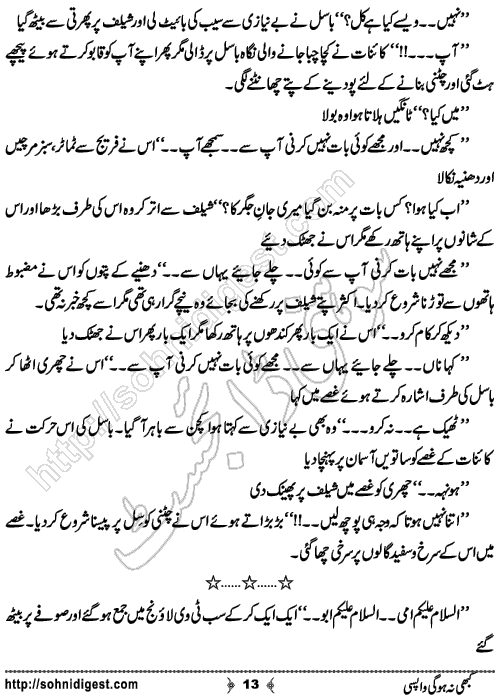 Kabhi Na Ho Gi Wapsi by Muhammad Shoaib, Page No. 13