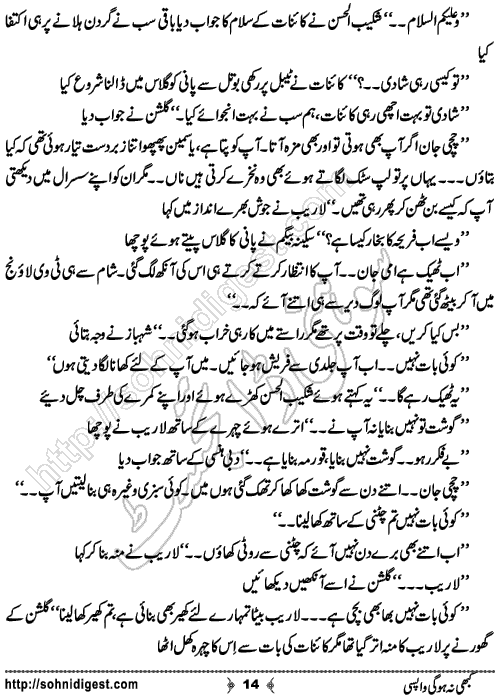 Kabhi Na Ho Gi Wapsi by Muhammad Shoaib, Page No. 14