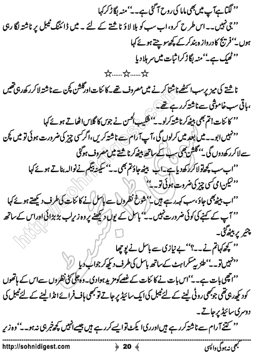 Kabhi Na Ho Gi Wapsi by Muhammad Shoaib, Page No. 20