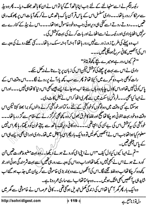 Dil Torna Mana Hai Urdu Romantic Novel by Nasir Hussain, Page No. 119